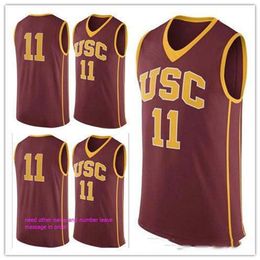 Nikivip custom XXS-6XL made #11 USC Trojans College man women youth basketball jerseys size S-5XL any name number