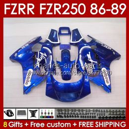 Bodywork For YAMAHA FZR250R FZRR FZR 250R 250RR FZR 250 86-89 Body FZR-250 142No.13 FZR-250R FZR250 R RR 86 87 88 89 FZR250RR 1986 1987 1988 1989 Fairing Kit factory blue