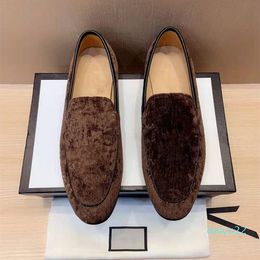 2022 new men designer shoes Loafers Leather cowhide Rubber EVA Low Heel Wedges increased breathable non slip wear resisting original quality
