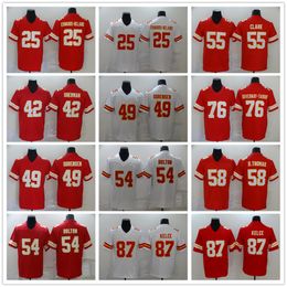 Movie College Football Wear Jerseys Stitched 87 TravisKelce 54 NickBolton 49 DanielSorensen 26 LeVeonBell 55 FrankClark Breathable Sport High Quality Man