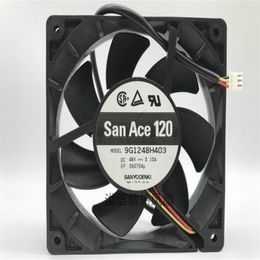 Original 12025 9G1248H403 DC48V 0.10A 120*25MM three-wire fan