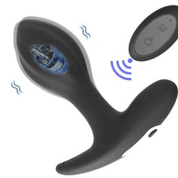 Nxy Anal Toys Vibrating Plug Prostate Massager Vibrator Butt Wireless Remote Control Wearable Sex for Men Women Gay Shop 220506