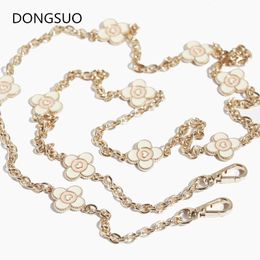 Designer chain strap 0.5cm 5mm Decoration flower gold metal charms handbag bag purse replacement Accessories Hardware quality 220505