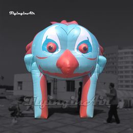 Outdoor Halloween Inflatable Clown Tunnel 4m Funny Air Blow Up Clown Head For Entrance Decoration