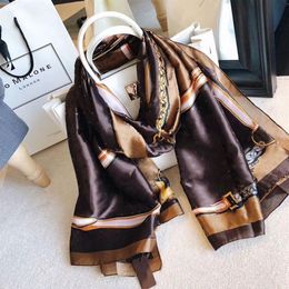 famous scarf designers UK - High quality 100% silk scarf fashion womens scarves famous designer LONG Shawl Wrap without box A12254n