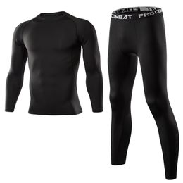 Men Clothing Sportswear Gym Fitness Compression Suits Running Set Sport Outdoor Jogging Quick Dry Tight W220418