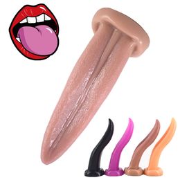 Anal plug realistic tongue butt g-spot stimulate skin Colour sexy toys oral erotic products rough surface shop