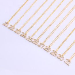 Pendant Necklaces My Number Copper Necklace Gold Jewellery 21-31Lucky