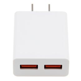 Fast Charging 5V 2A Dual USB Ports US Plug AC Wall Charger Home Travel Adapter For Samsung S8 S10 HTC Xiaomi Android Phone