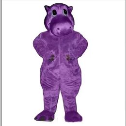 Festival Dress Purple Hippo Mascot Costumes Carnival Hallowen Gifts Unisex Adults Fancy Party Games Outfit Holiday Celebration Cartoon Character Outfits