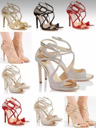 Popular Strappy LANCE Women's Sandals Shoes Evening Bridal Wedding Lady High Heels Ankle Strap Open Toe Pumps Party Dress Wedding EU35-43
