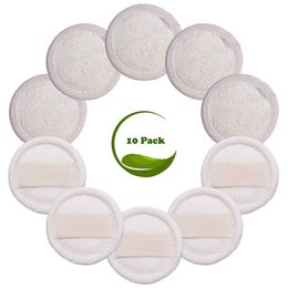 10 Packs Exfoliating Loofah Face Brush Cleanser and Massager 100% Natural Sponge Manual Facial Cleansing Scrubber Handheld Loofah Sponge Pads