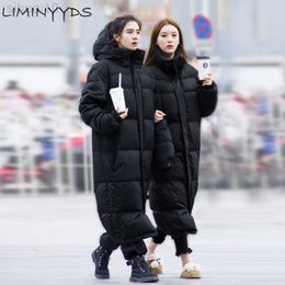 Hooded Coat For Women Autumn Warm Thick Long Puffer Winter 2022 Ladies Down Jackets Couple Models For Men And Women Parka Quilte L220730