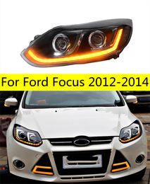 Auto Tuning LED Headlight for Ford Focus 20 12-2014 Car Daytime Running Lights LED Turn Signal Headlights Facelift