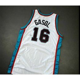 Chen37 Maglia da basket Pau Gasol da uomo personalizzata da donna taglia S-4XL o personalizzata con qualsiasi nome o numero di maglia