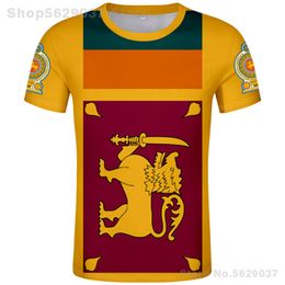 SRI LANKA t shirt diy free custom name number lka T-Shirt nation flag lk lankan country respirant print po text clothing 220609