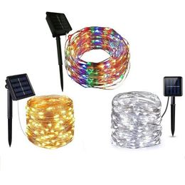 Strings 6/10M LED Outdoor Solar Lamp String Lights Waterproof 60/100LEDs Fairy Luces Holiday Christmas Wedding Party GarlandLED