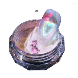 Nail Glitter Chrome Powder Ice Transparent Aurora Mirror Effect Holographic Iridescent Pearlescent Manicure Prud22