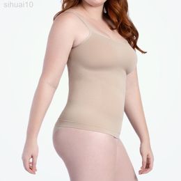 Sh-2022 High Quality Women Cami Adjustable Straps Seamless Shirt Comfort Female Body Control Shapers Neck Tanks L220802