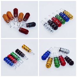 Colourful Portable Aluminium Alloy Removable Pipes Dry Herb Tobacco Philtre Silver Screen Handpipes Mouthpiece Cigarette Holder Catcher Taster Bat One Hitter
