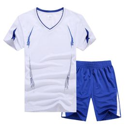 Men's Tracksuits Tracksuit Men T-shirt Shorts Suit Running Set Clothes Quick Dry Jogging Gym Fitness Exercise Workout Soccer SportswearMen's
