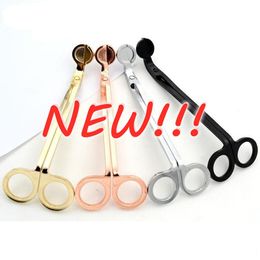 DHL Stainless Steel Snuffers Candle Wick Trimmer Rose Gold Candle Scissors Cutter Candle Wick Trimmer Oil Lamp Trim scissor Cutter 0428
