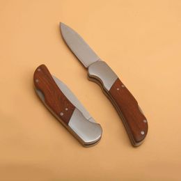 New 1381 Folding Knife 8Cr13Mov Satin Drop Point Blade Rosewood Handle EDC Pocket Knives