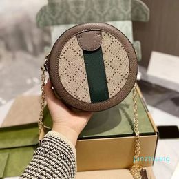 Designer -Women bag Top quality luxury shoulderbag fashion circular mini crossbody bags High-End designer lady purse chain bag