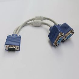 Toptan Fiyat VGA Adaptör Kablosu 1 Giriş Erkek - 2 Çıkış Kadın VGA Kablosu