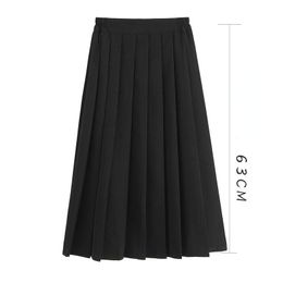Skirts Oversized Womens Vintage Pleated Long Skirt Female Korean Casual Black Jupe Faldas Autumn School Uniforms AK Punk SkirtSkirts