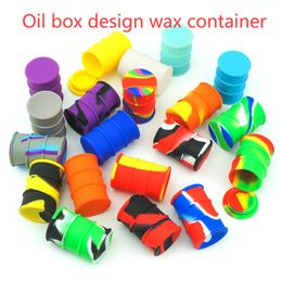 Non-Stick Silicon Wax Container 26ml Dab Tool Storage Jars Oil Holder Colorful Case For Hookahs Glass Bong Tobacco Pipes