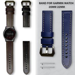 garmin vivoactive 4 strap Australia - Watch Bands 20mm 22mm Leather Loop Wrist Strap For Garmin Vivoactive 3 4 Belt Band Active HR Bracelet Watchband