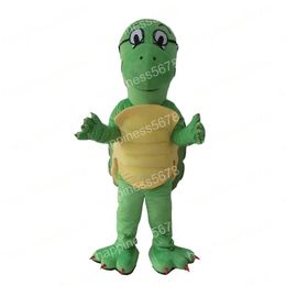Simulation Green Turtle Mascot Costumes High quality Cartoon Character Outfit Suit Halloween Adults Size Birthday Party Outdoor Outfit Festival Dress