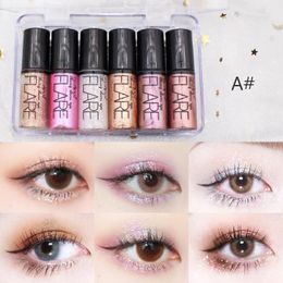 Eye Shadow Colors Shimmer Liquid Eyeshadow Cosmetics For Women Glitter Eyeliner Long-lasting Shadows Makeup Set Easy To WearEye