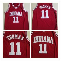 indiana hoosiers jersey UK - Mens Indiana Hoosiers Isiah Thomas College Basketball Jersey University 11 Isiah Thomas Jerseys Mesh Red Retro Stitched Top Qualit231o