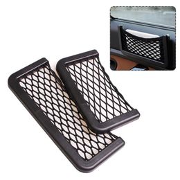 Car Organizer 1Pc Storage Pocket Net Plastic Frame With Stretchable Mesh Universal Trunk Bag Elastic NetCar