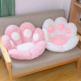 New Cat Bear Leg Plush Seat Cushion Indoor Floor Filled Sofa Colourful Animal Decor For Children Grownups Gift J220704