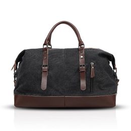 Duffel Bags FANDARE Unisex Retro Canvas Travel Bag Large Tote Portable Shoulder Durable Handbag Crossbody Satchel Work Gym Commute