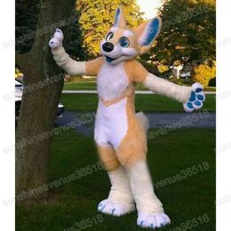Halloween Brown Husky Fox Mascot Costume Cartoon Theme Character Carnival Festival Fancy dress Christmas Outdoor Theme Party Adults Outfit Suit