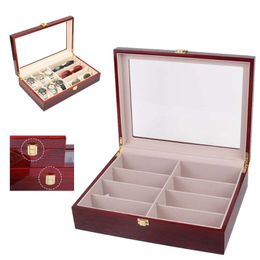 Watch Boxes & Cases 2022 Red Watches Box Jewelry Case Eyeglasses Storage Sunglass Glasses Display Organizer Bracelet Gift Holder
