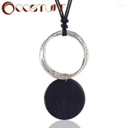 Pendant Necklaces Multi Colours Vintage Long Necklace Women With Wood Pendants & Wholesale Jewellery Collares Mujer Colar ChokersPendant Si
