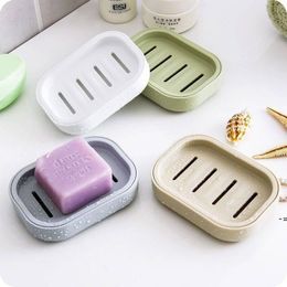 Plastic Soap Holder Double Layer Non Slip Soap Box With Drain Hole Toilet Shower Draining Rack Tray Bathroom Gadgets Soaps Dish GCB14829