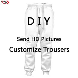 DIY Personalised Design Trousers Men Women 3D Printed Own Picture Star Singer Anime Cartoon Casual Style Sweatpants X248 220706