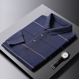 Men's Polos Top Grade Brand Designer Shirt Striped Long Sleeve Cotton Leisure Business Fashion Male Men Tops Clothes2022Men's Men'sMen's