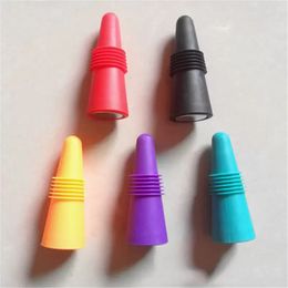 Bar Tools red wine stopper stainless steel bottom wines bottle stoppers home food silicone