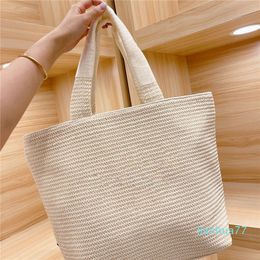 Designer- Women Bags Handbag Shopping Bag Totes Fashion Female Shoulder Bag Flax Material