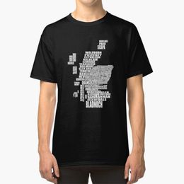 Men's T-Shirts Distillery Map Of Scotland T-Shirt Whisky Distilleries