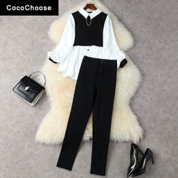 Blusa Blanca Pantalones Negros Oferta Online | DHgate.com