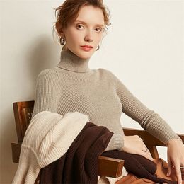 Turtleneck Women Cashmere Sweater Winter s Ladies Woman Knitting Pullovers Female 201221