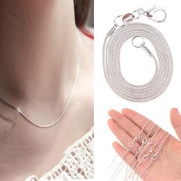 Chains 10pcs 925 Sterling Silver Necklace Fine Jewellery For Women Wedding Party Birthday Gift Wholesale